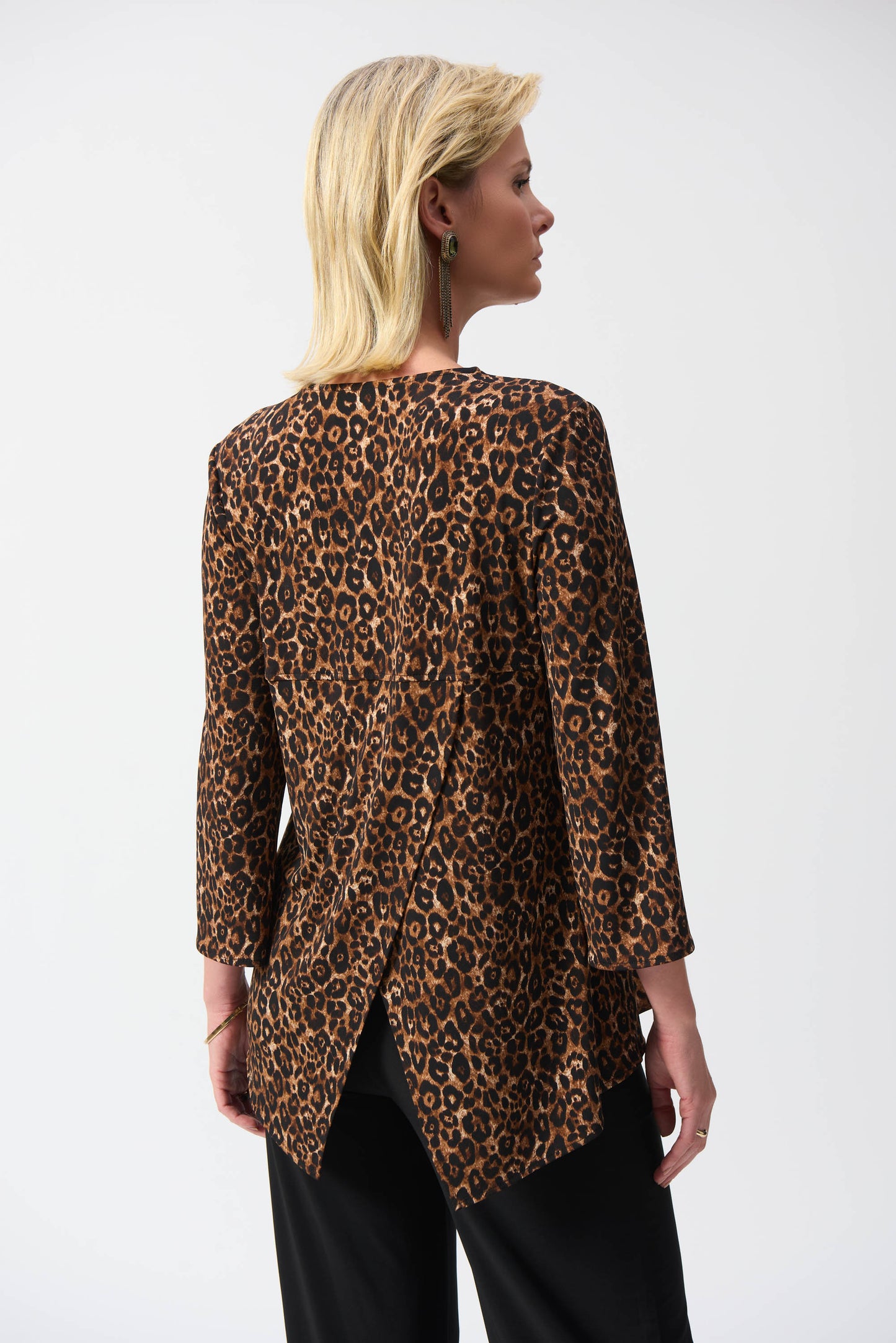 Silky Knit Animal Print Fit & Flare Tunic. Style JR244252