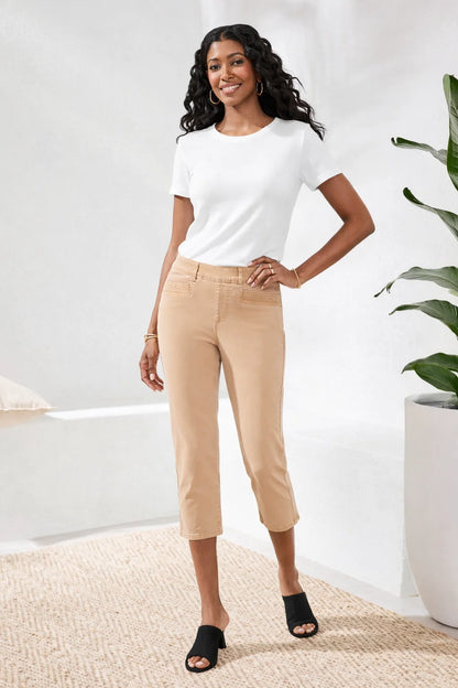 Comfort Stretch Pull-On Slim Leg Capris. Style TR2442O-2020W