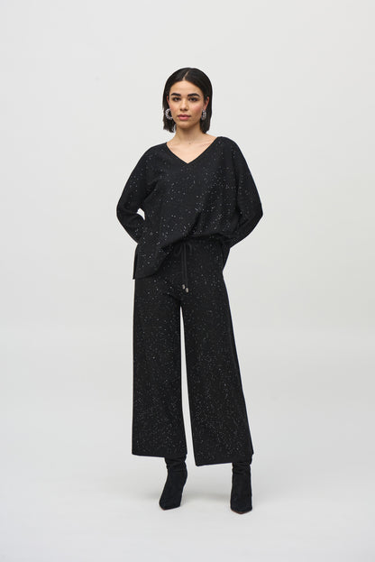 Sparkle Sweater Knit Culotte Pant. Style JR244922