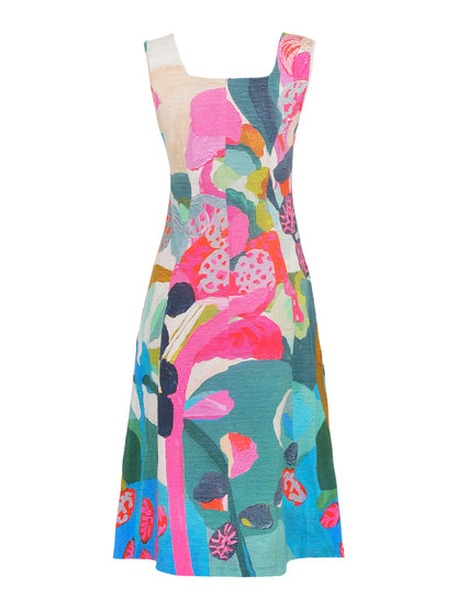 "Rumba" Artist Print Dress. Style DOLC24675