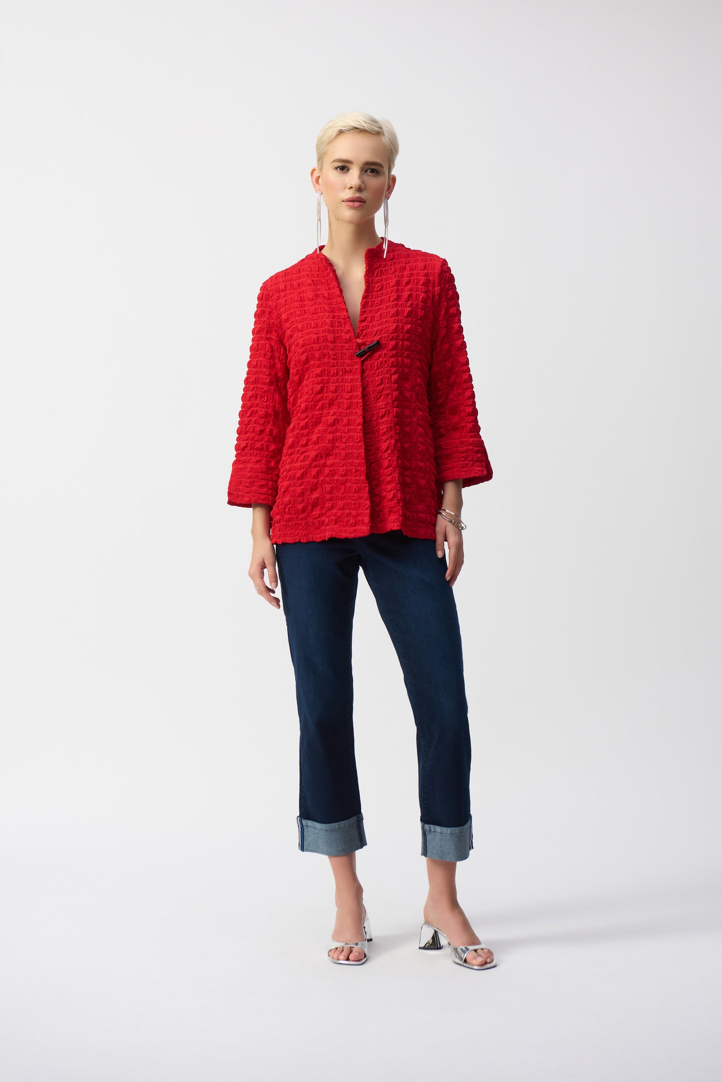 Buble Jacquard Trapeze Jacket. Style JR251034