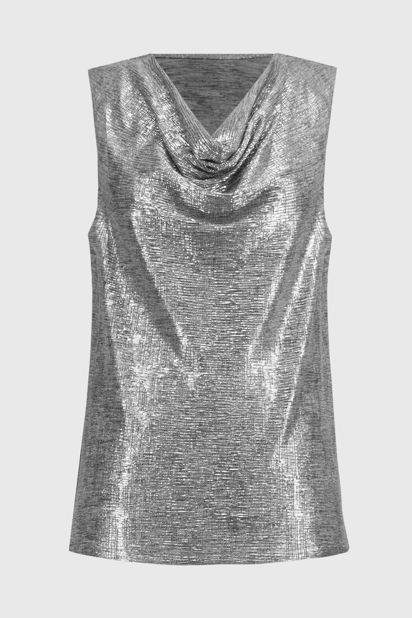 Foiled Melange Knit Sleeveless Top. Style JR251081