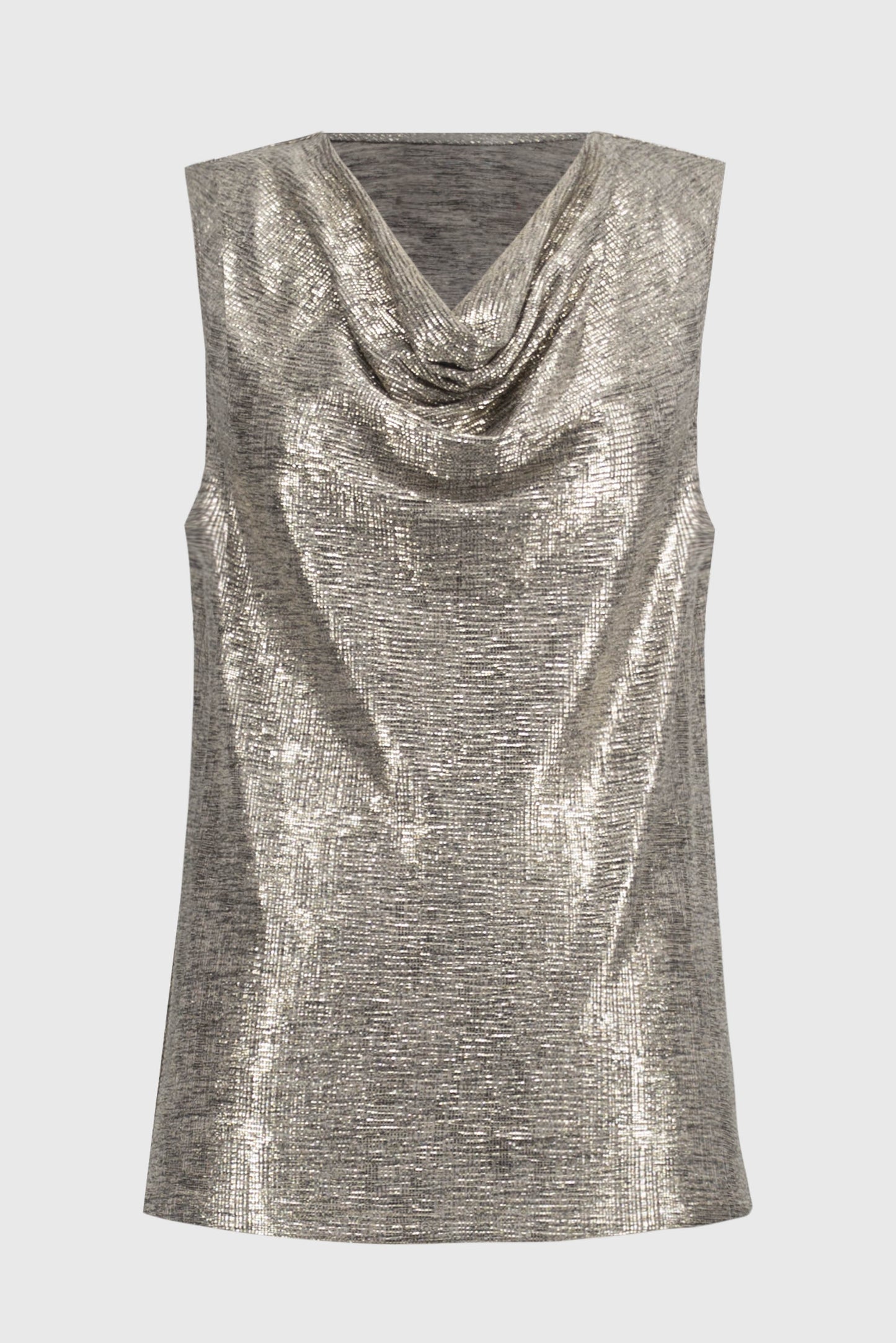 Foiled Melange Knit Sleeveless Top. Style JR251081