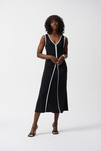 Silky Knit Sleeveless A-Line Dress. Style JR251156