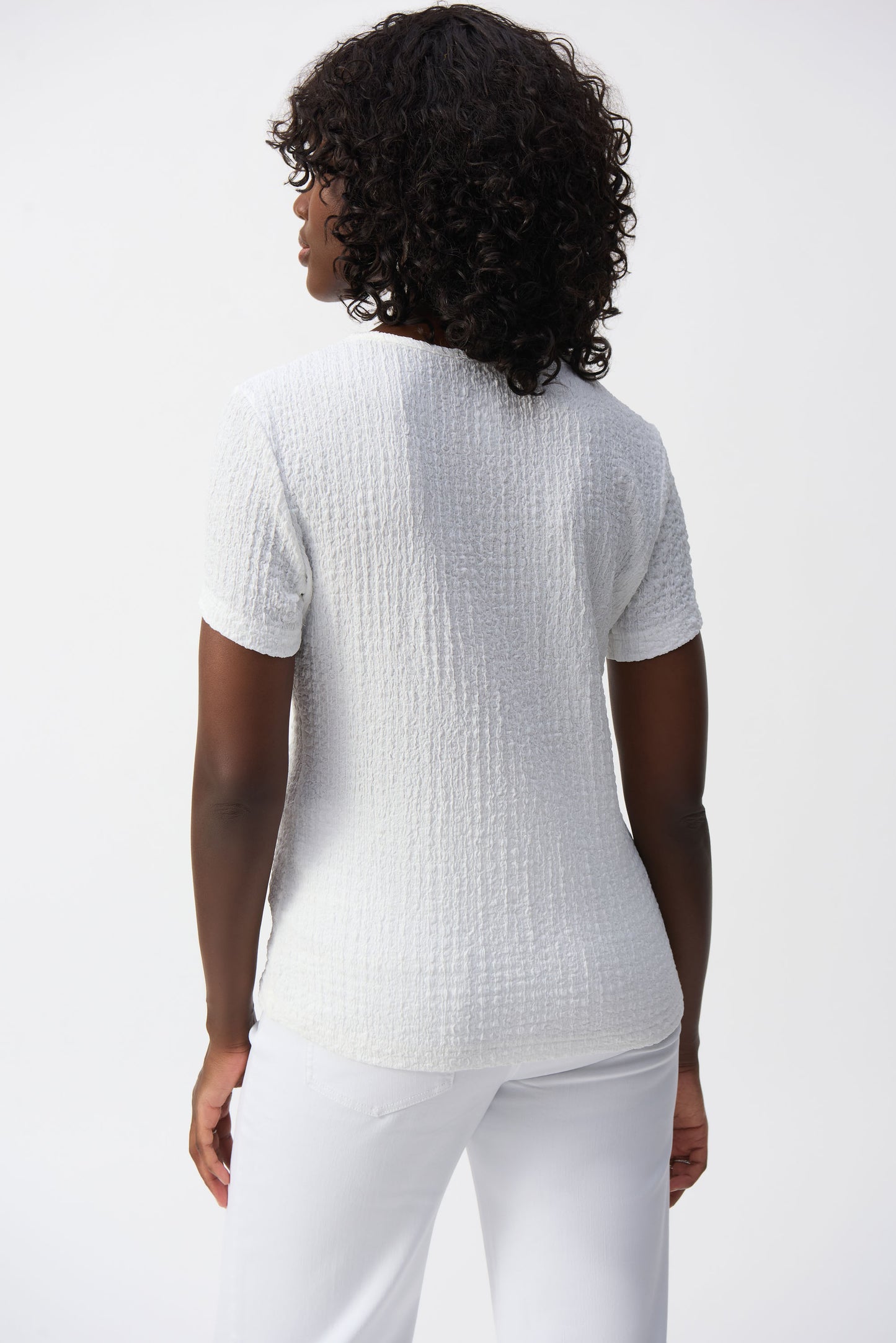 Puckered Knit Fitted Top. Style JR251167