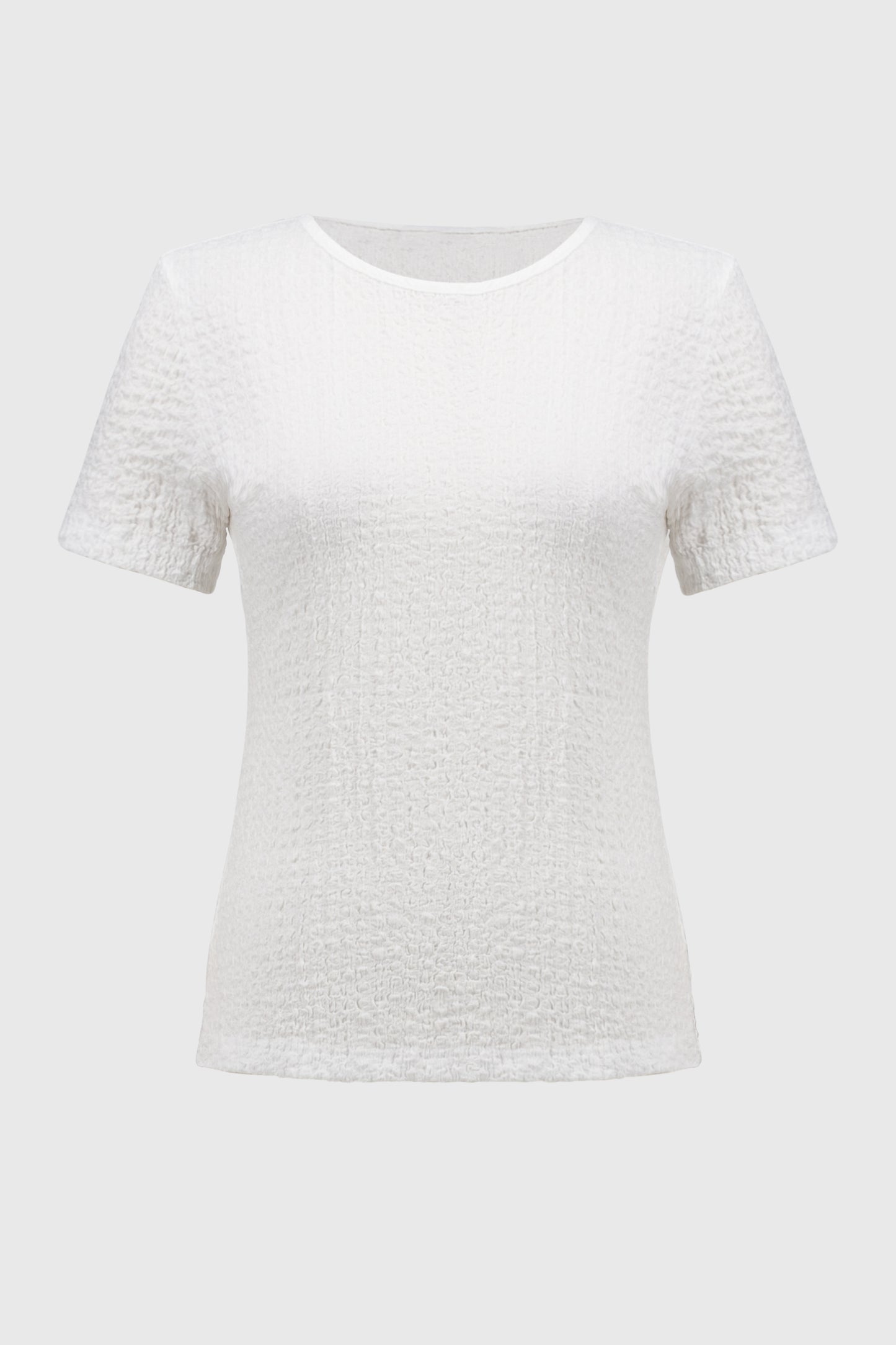 Puckered Knit Fitted Top. Style JR251167
