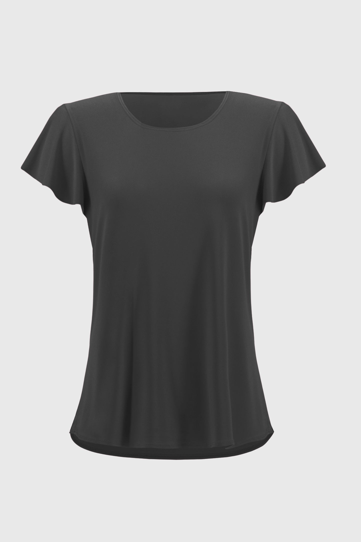 Silky Knit Flutter Sleeve T-Shirt. Style JR251169