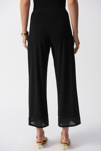 Silky Knit Pants with Mesh Hem Detail. Style JR251187