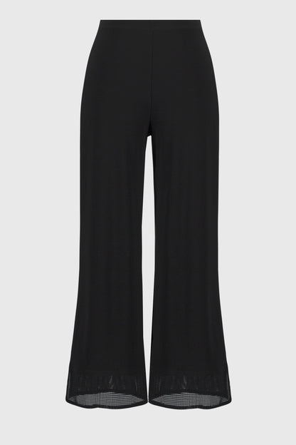 Silky Knit Pants with Mesh Hem Detail. Style JR251187