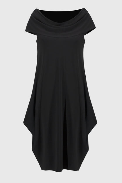 Silky Knit Off the Shoulder Cocoon Dress. Style JR251205