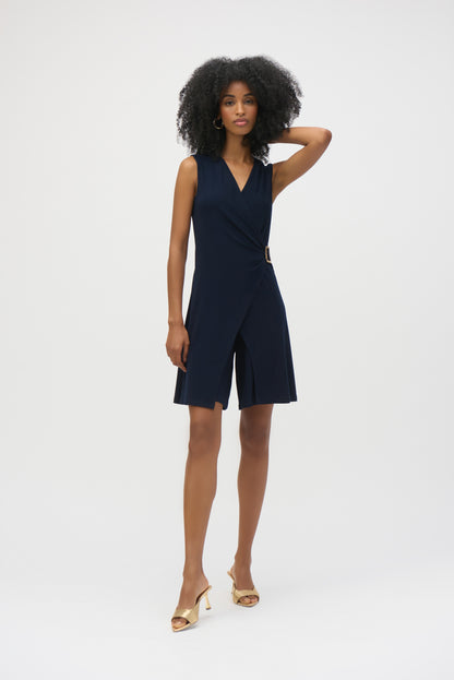 Silky Knit Wide Leg Short Jumpsuit. Style JR252099