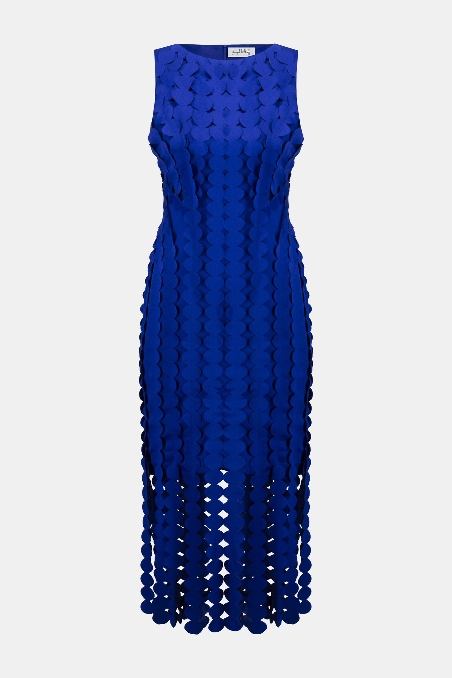 Circle Fringe Scuba Knit Sheath Dress. Style JR252712