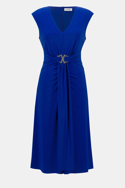 Rhinestone Ornament Silky Knit Dress. Style JR252717