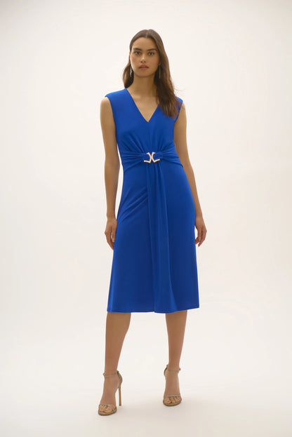 Rhinestone Ornament Silky Knit Dress. Style JR252717
