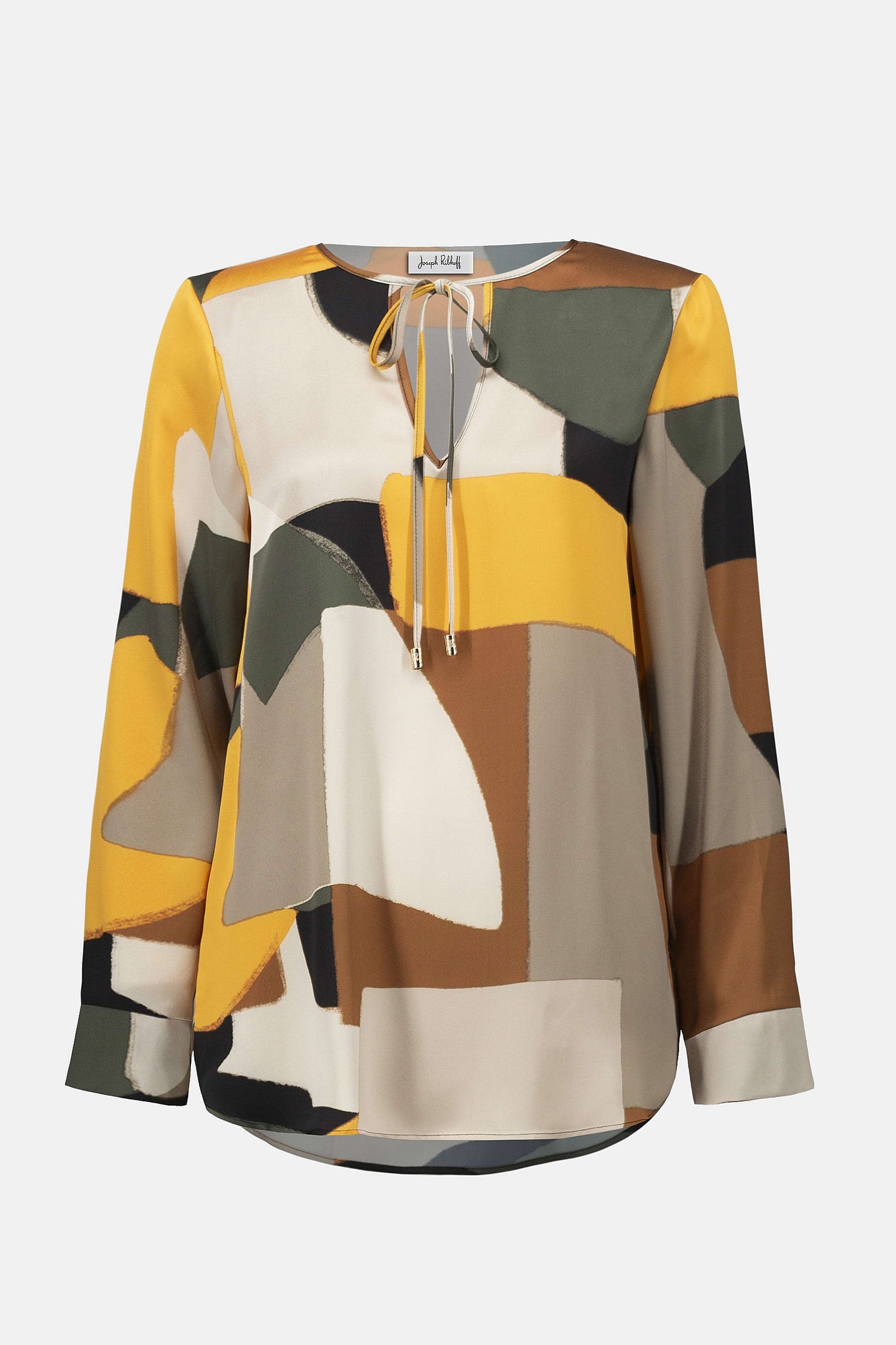Recycled Satin Abstract Print Straight Tunic. Style JR253011