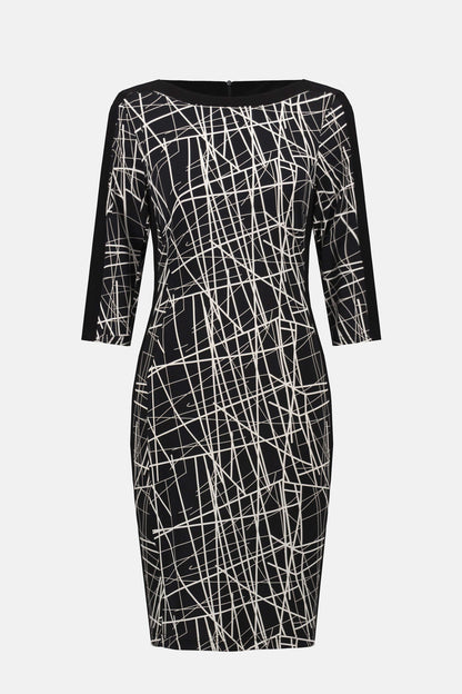 Silky Knit Abstract Print Sheath Dress. Style JR253093
