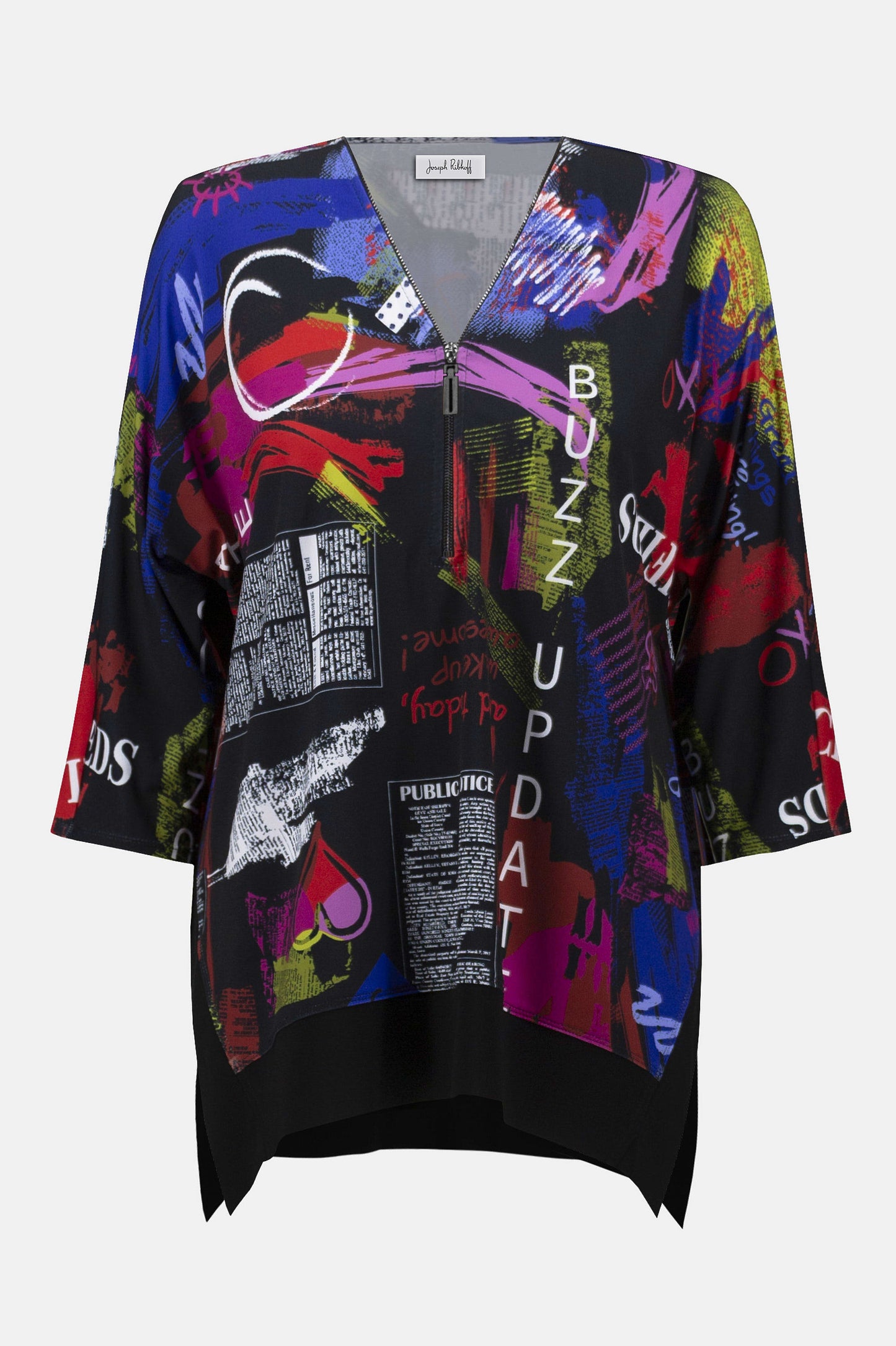 Silky Knit Printed Boxy Tunic. Style JR253113