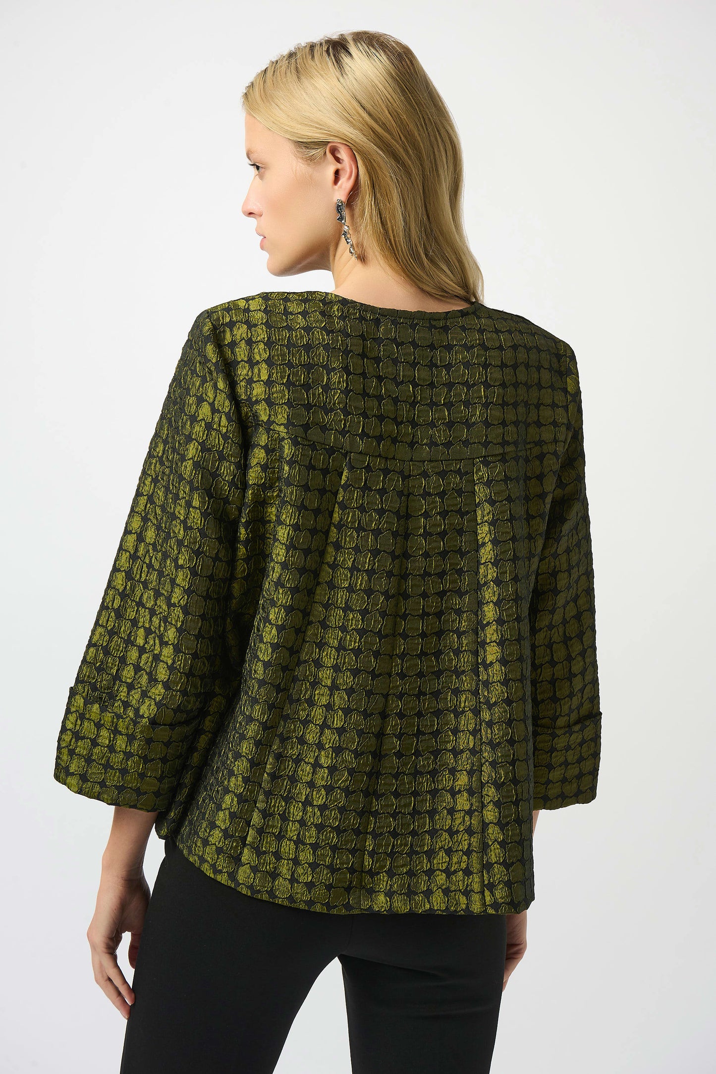 Textured Dot Jacquard Swing Jacket. Style JR253125