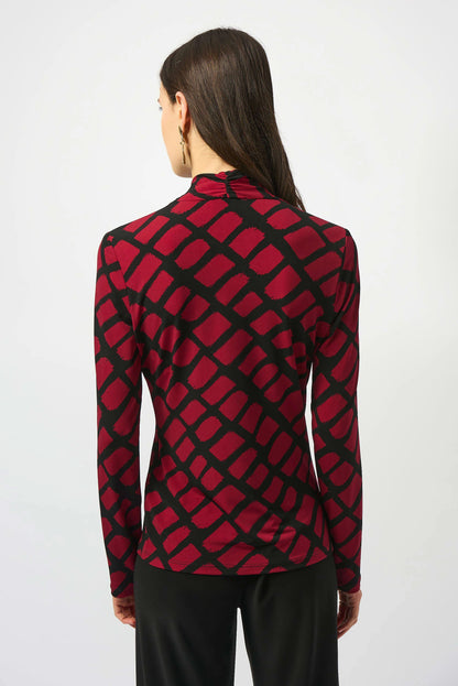 Geo Print Fitted Wrap Top. Style JR253139