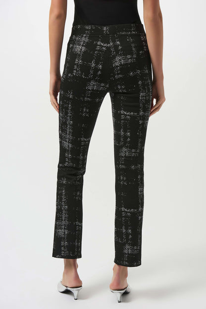 Jacquard Sweater Plaid Print Pull-On Pants. Style JR253179