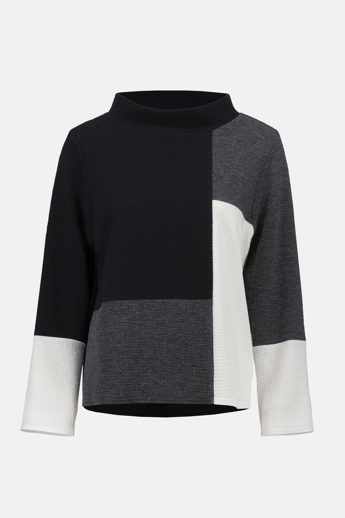 Jacquard Knit Colour-Block Boxy Sweater. Style JR253236