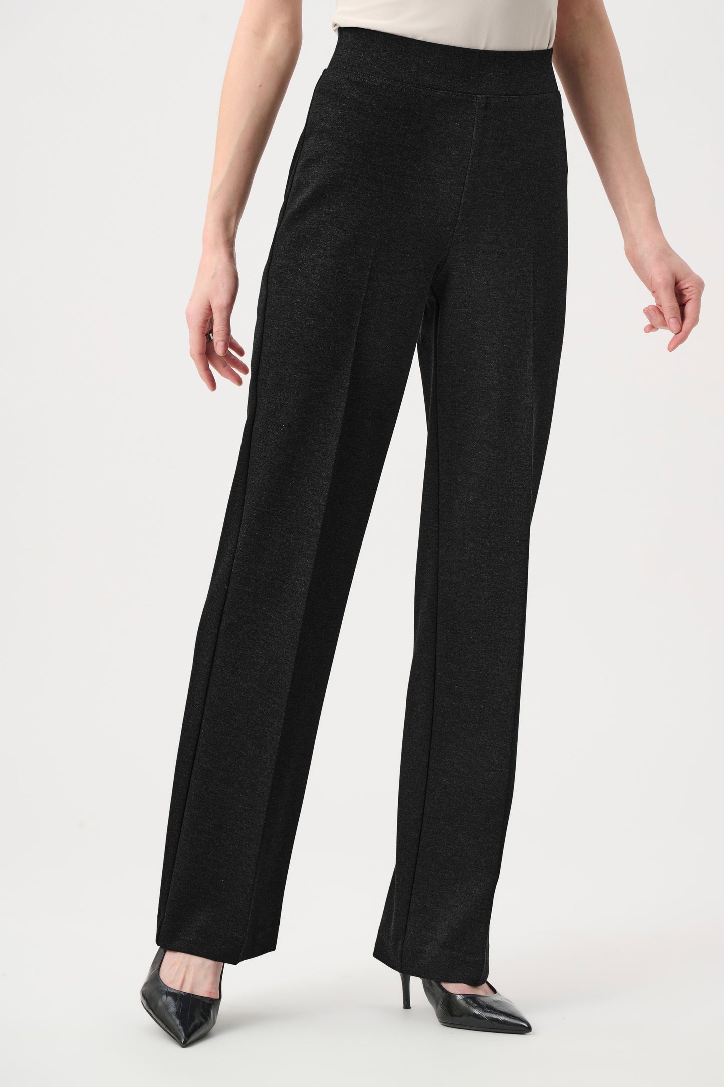 Heavy Knit Straight Leg Pull-On Pants. Style JR253297