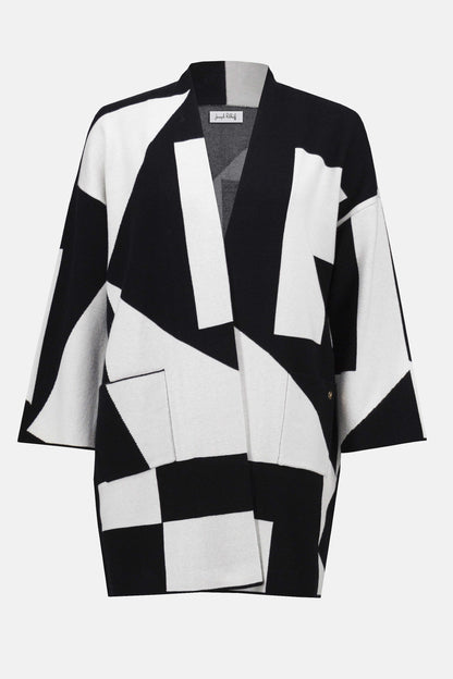 Jacquard Sweater Knit Colour-Block Cover-Up. Style JR253901