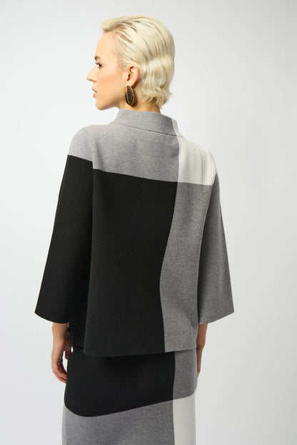 Jacquard Sweater Colour Block Pullover. Style JR253907