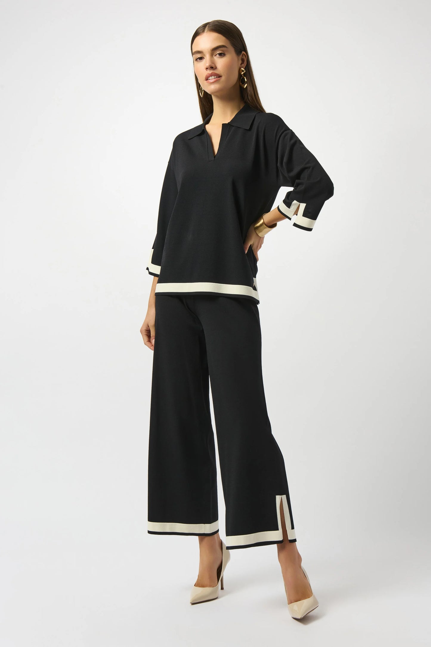 Sweater Knit Colour Block Top. Style JR253909