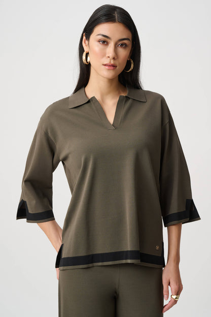 Sweater Knit Colour Block Top. Style JR253909