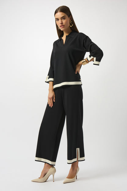 Sweater Knit Colour Block Culotte Pants. Style JR253910