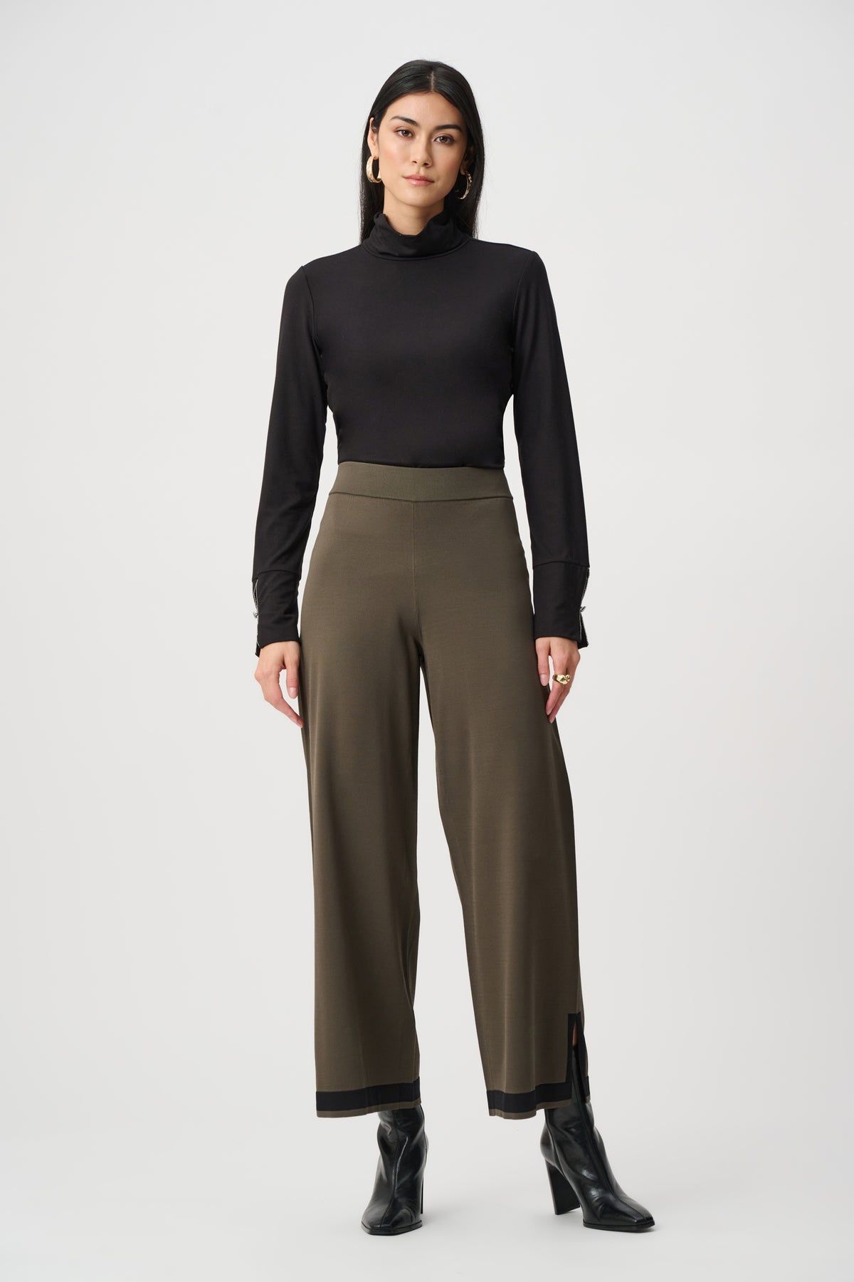 Sweater Knit Colour Block Culotte Pants. Style JR253910