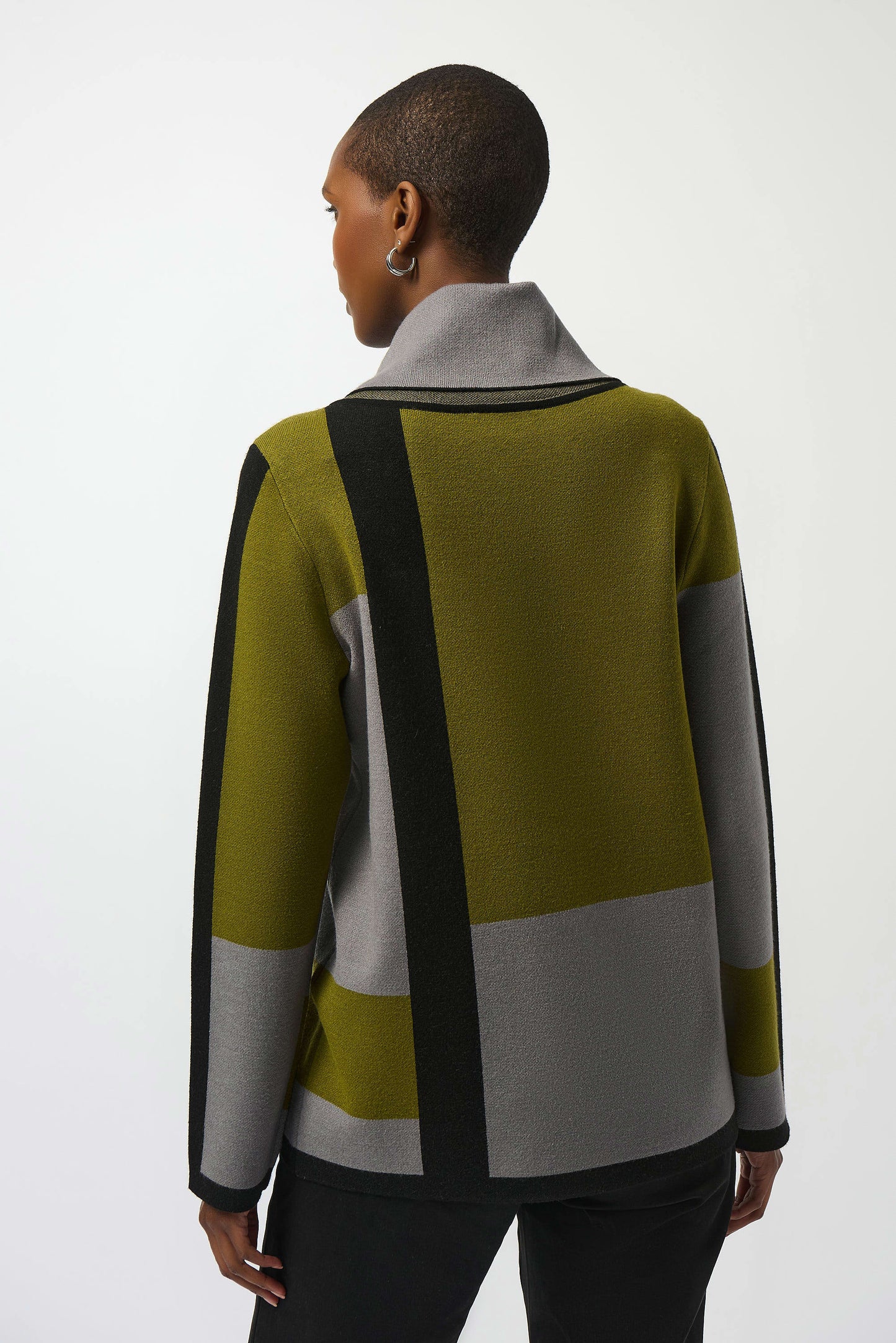 Jacquard Sweater Colour Block Pullover. Style JR253911