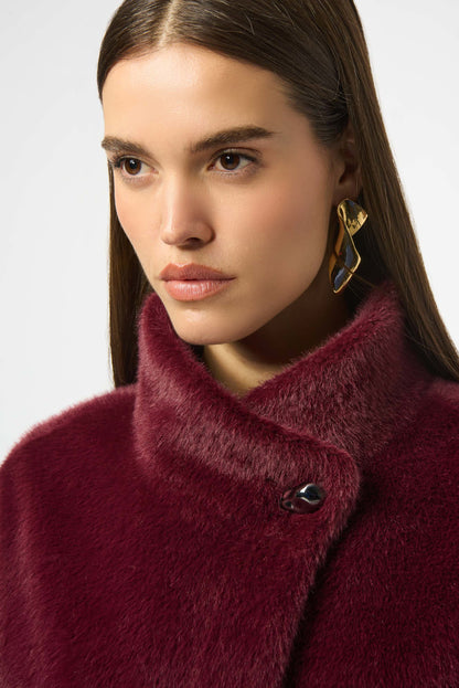 Fur Mandarin Collar Jacket. Style JR253924