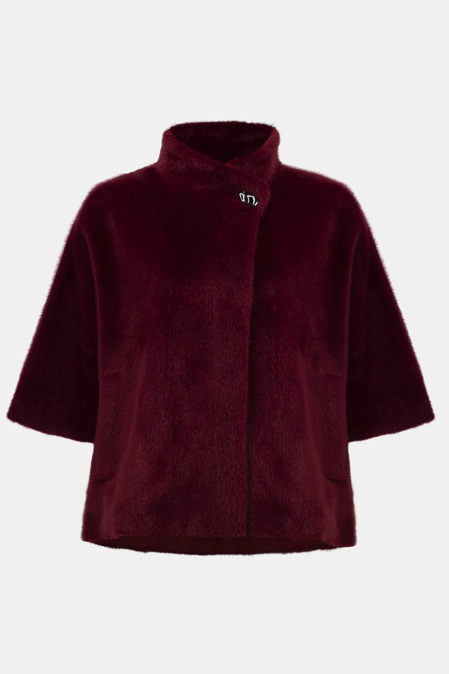 Fur Mandarin Collar Jacket. Style JR253924