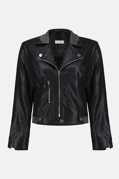 Foiled Faux Suede Fitted Jacket. Style JR253978