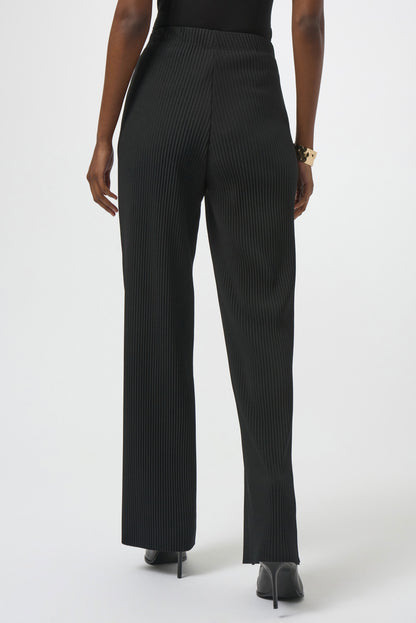 Pleated Scuba Crepe Wide-Leg Pants. Style JR254006