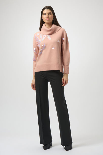 Heavy Knit Wide Leg Pull On Pants. Style JR254046