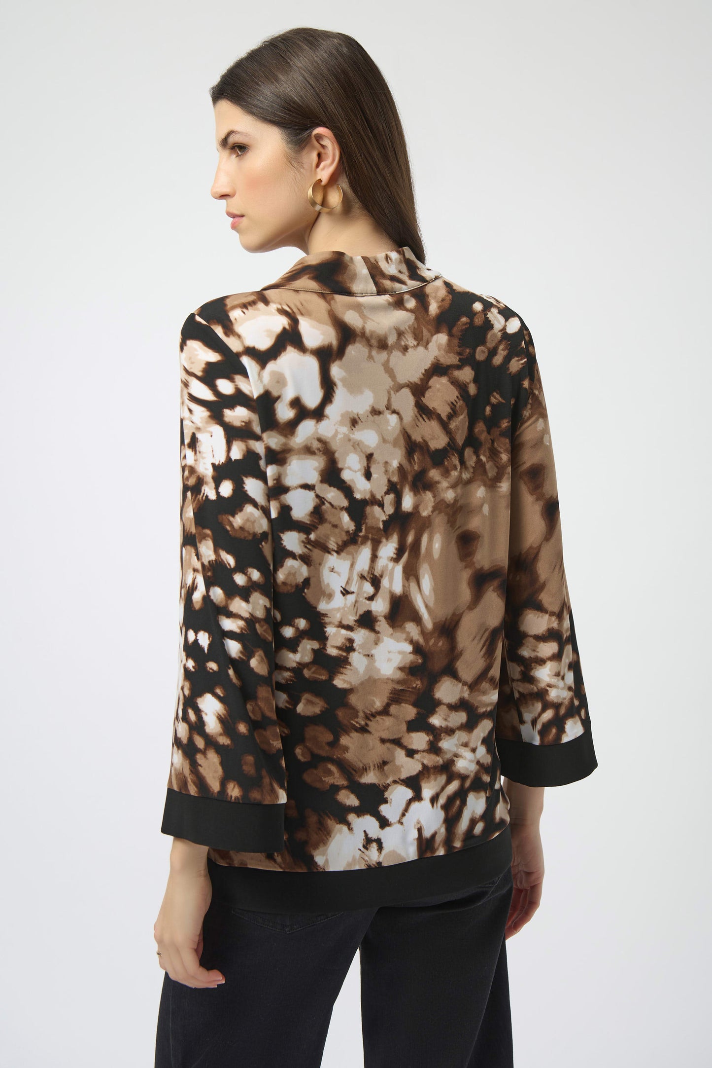 Silky Knit Animal Print Trapeze Tunic. Style JR254065