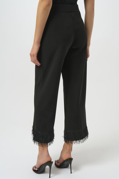 Novelty Fringe Hem Silky Knit Culotte. Style JR254147