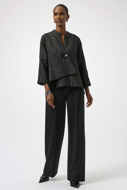Textured Swing Button Detail Jacket. Style JR254196