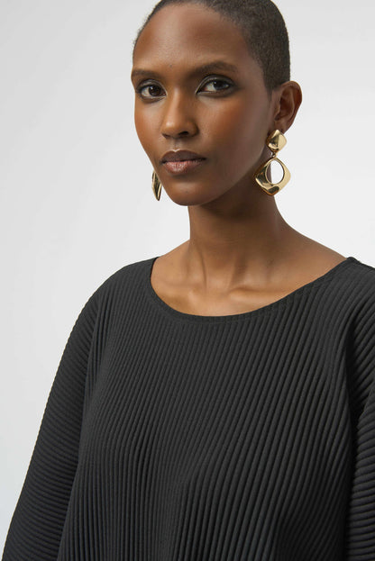 Pleated Scuba Crepe Boxy Top. Style JR254210