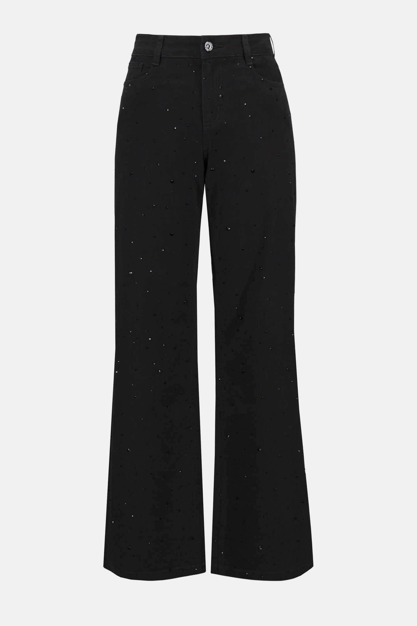 Classic Wide Leg Rhinestone Jeans. Style JR254962