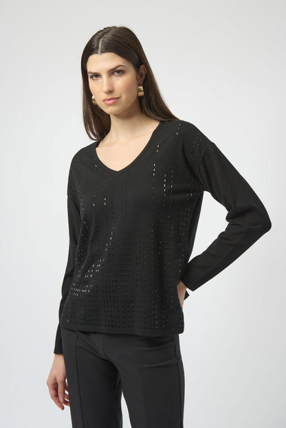 Iron-On Detail Knit Pullover Sweater. Style JR254966
