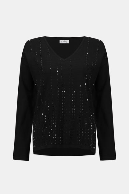 Iron-On Detail Knit Pullover Sweater. Style JR254966