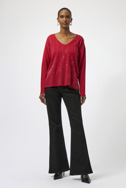 Iron-On Detail Knit Pullover Sweater. Style JR254966