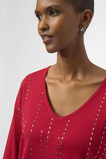Iron-On Detail Knit Pullover Sweater. Style JR254966