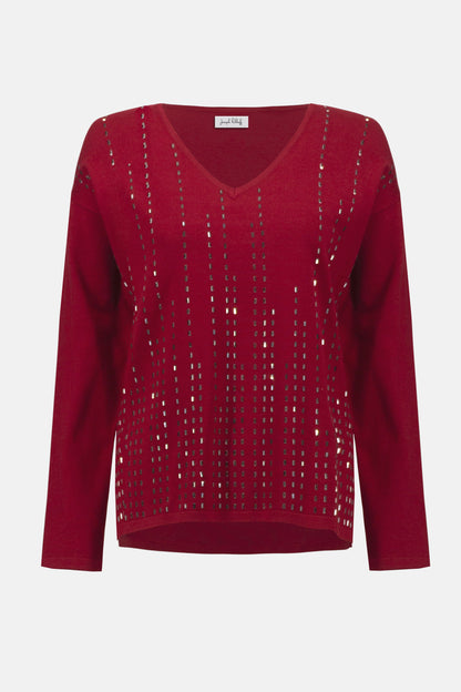 Iron-On Detail Knit Pullover Sweater. Style JR254966