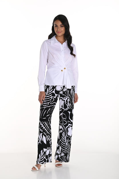 Pull On Printed Wide Leg Pant. Style FL256317