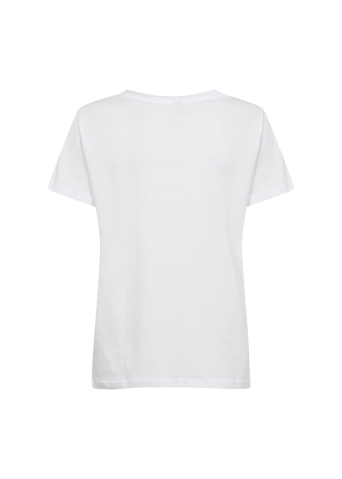 Basic Cotton Short Sleeve V-Neck Top. Style SOYA25690